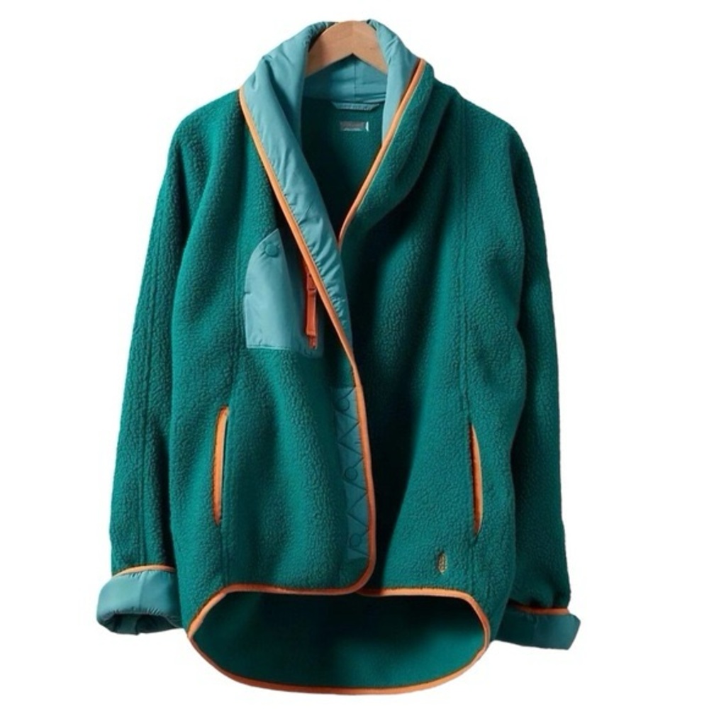 Free People Movement Blue Fleece with Orange Edging